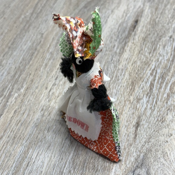 Vintage Black Southern Plantation Bell Doll 1960s-1970s Rosedown Louisiana 7" - Picture 8 of 11